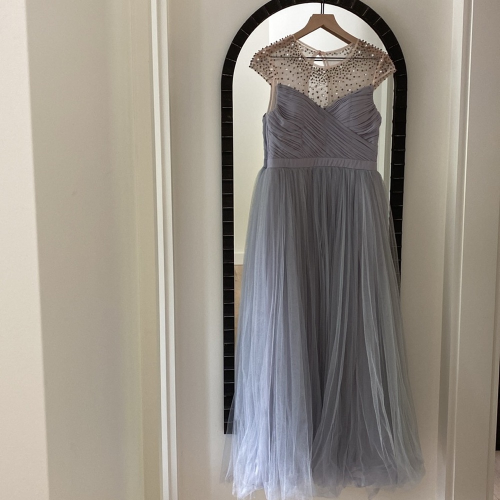 Little Mistress Cap Sleeve Sequin Gown